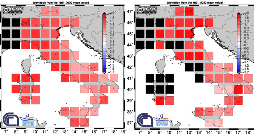 Rinnovabili • L’anno più caldo di sempre in Italia: il 2022 segna +1,15°C