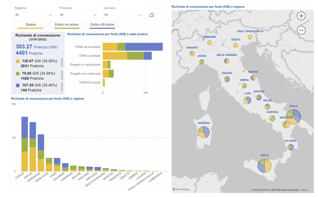 Rinnovabili • mappa connessioni rinnovabili