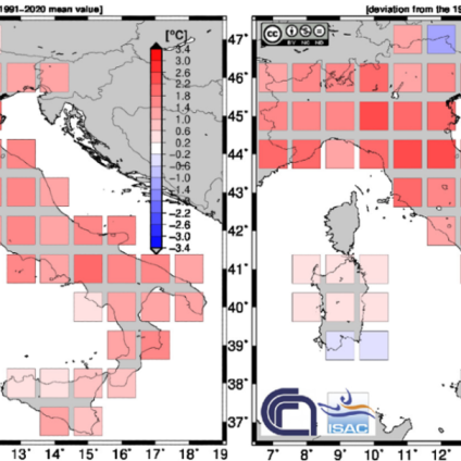 Rinnovabili • Effetto riscaldamento globale sull’inverno in Italia: +1,21°C