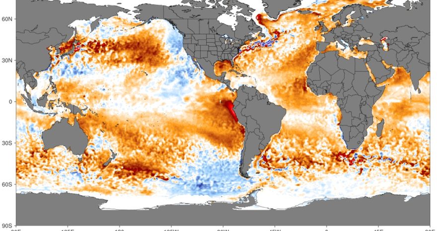 Rinnovabili • Caldo record oceani: nuovo primato con 21,1°C