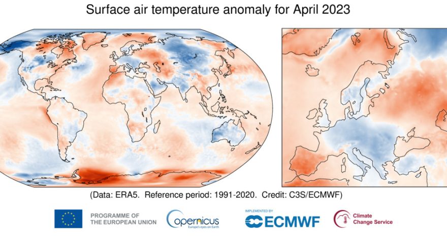 Rinnovabili • Riscaldamento globale 2023: il 4° aprile più caldo di sempre