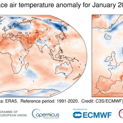 Rinnovabili • Record riscaldamento globale: gennaio 2024 chiude con +1,66°C