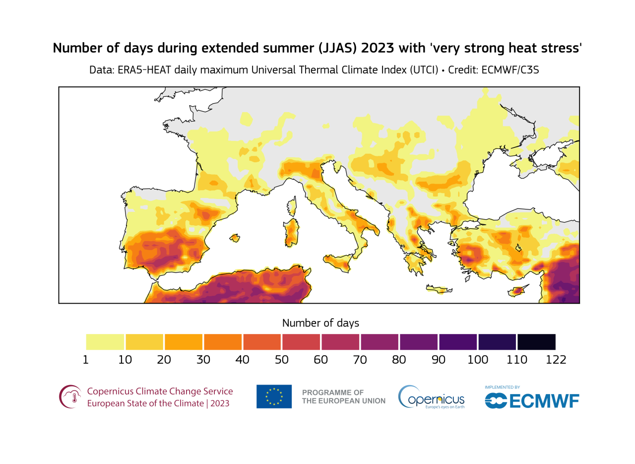 Rinnovabili • Stato del Clima 2023: Copernicus, in Europa è allarme stress da caldo