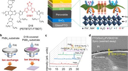 Rinnovabili • Fotovoltaico in perovskite, il polimero D18 alza l'efficienza delle celle